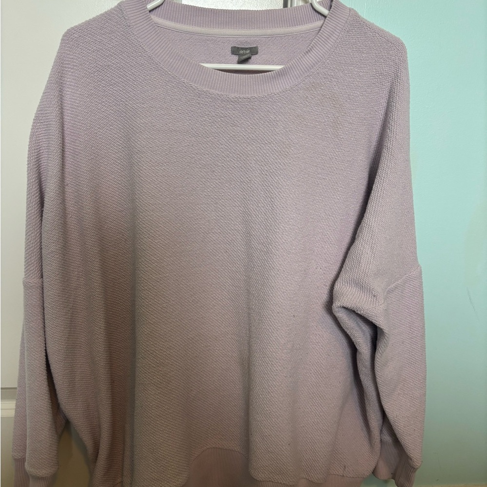 Aerie Lavender Oversized Crewneck Sweatshirt